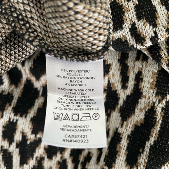 NWT Loft Cheetah Print Mock Turtleneck Top / XS / Great Condition—New - Picture 5 of 7